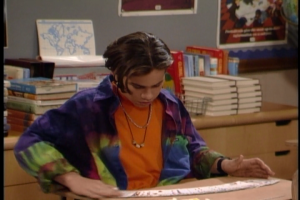 Shawn's shirt(s) rivals Topanga's sari in terms of the color wheel.